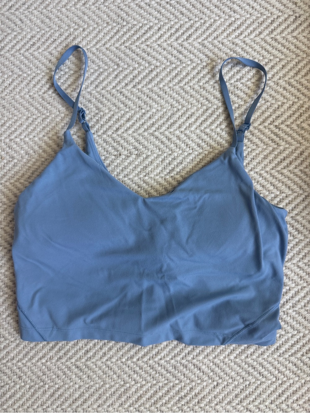 Lululemon Align Skinny Strap Cropped Tank Top in Light Blue — size 8